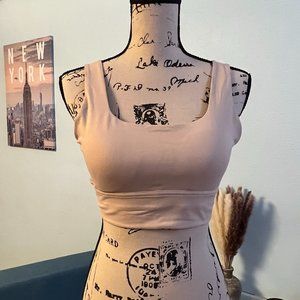 Women's Beige Sports Bra